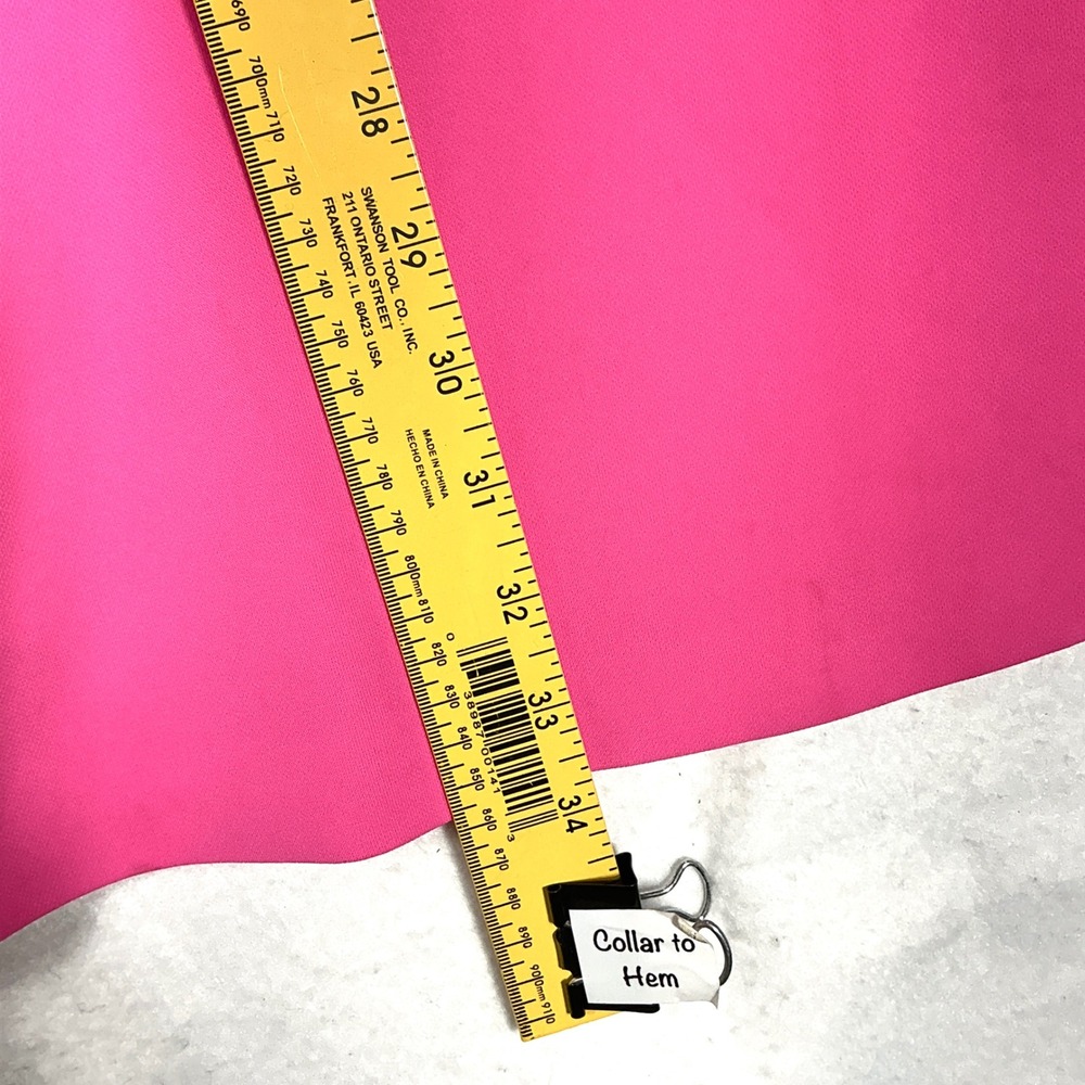 Ted Baker Size 1 US 4 Dress Hot Pink Beaded Neckline Fit Flare Foppar MSRP $325 - Picture 4 of 9